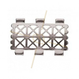 Cymbal Connector Rhodium plated  - FARAGAS - pour Miyuki Tila, Half Tila, Quart Tila