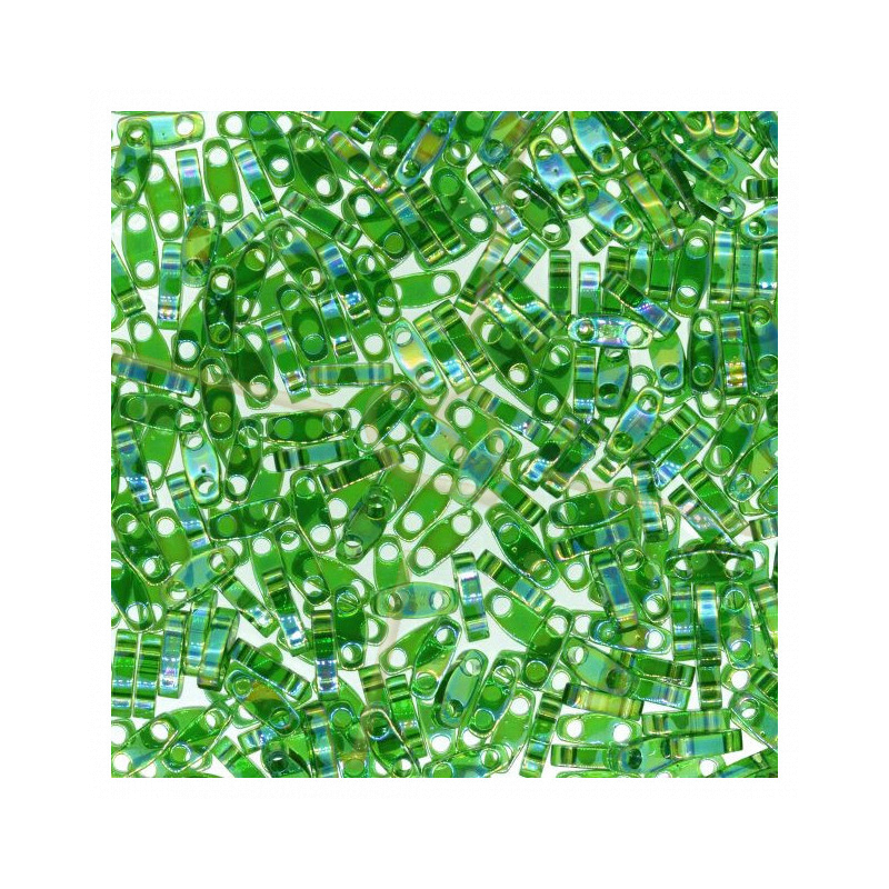 Miyuki Quarter Tila Green Luster Transparent AB QTL-179