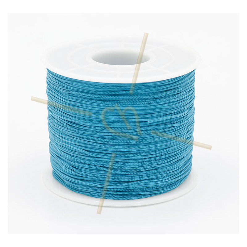 Macramé touw 0.5mm polyester clearbleu - rol 100 meter