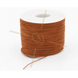 Macramé touw 0.5mm polyester cognac - rol 100 meter