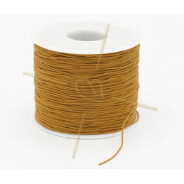 Macramé touw 0.5mm polyester Light cognac - rol 100 meter