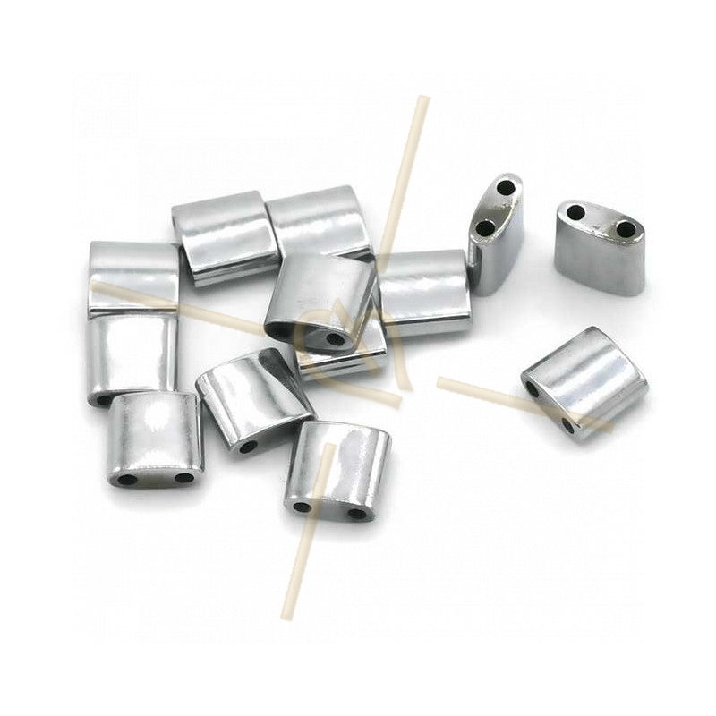 Hematite Tila 2-holes 5*5mm Rhodium Hematite Tila 2-holes 5*5mm Rhodium