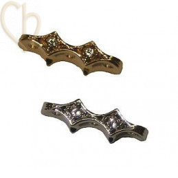 intercallaire 3 trous avec strass