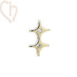 tussenstuk 3 gaatjes met strass