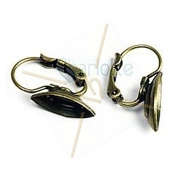 Earrings for navette 15*7mm