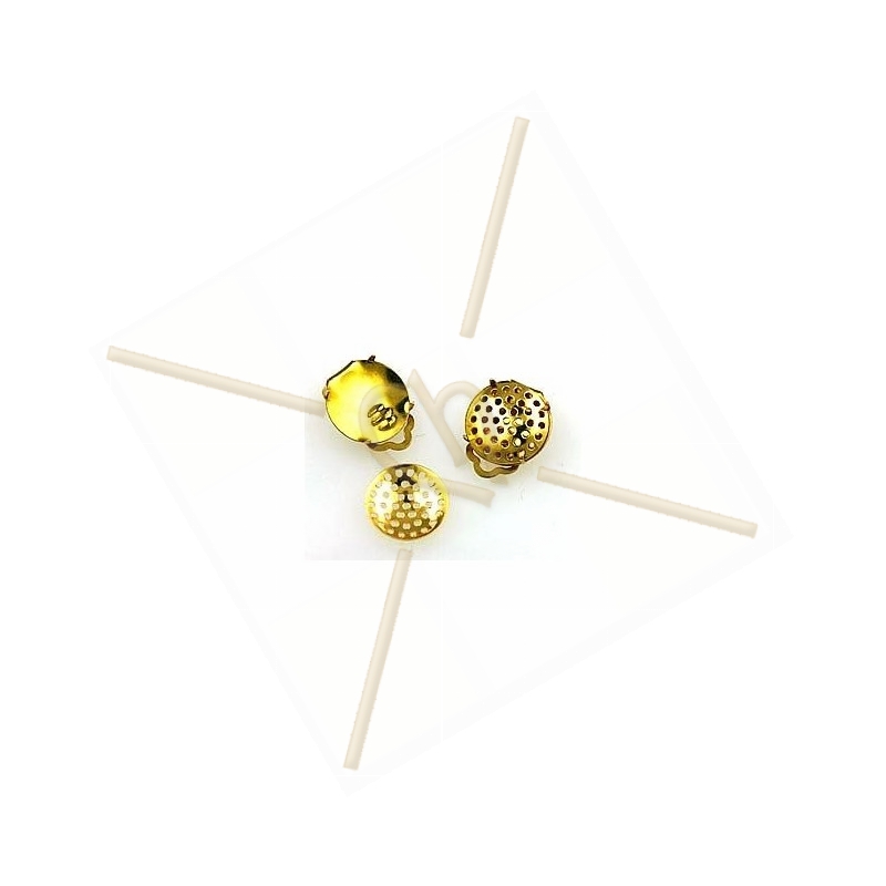 earrings round 17mm perforated 