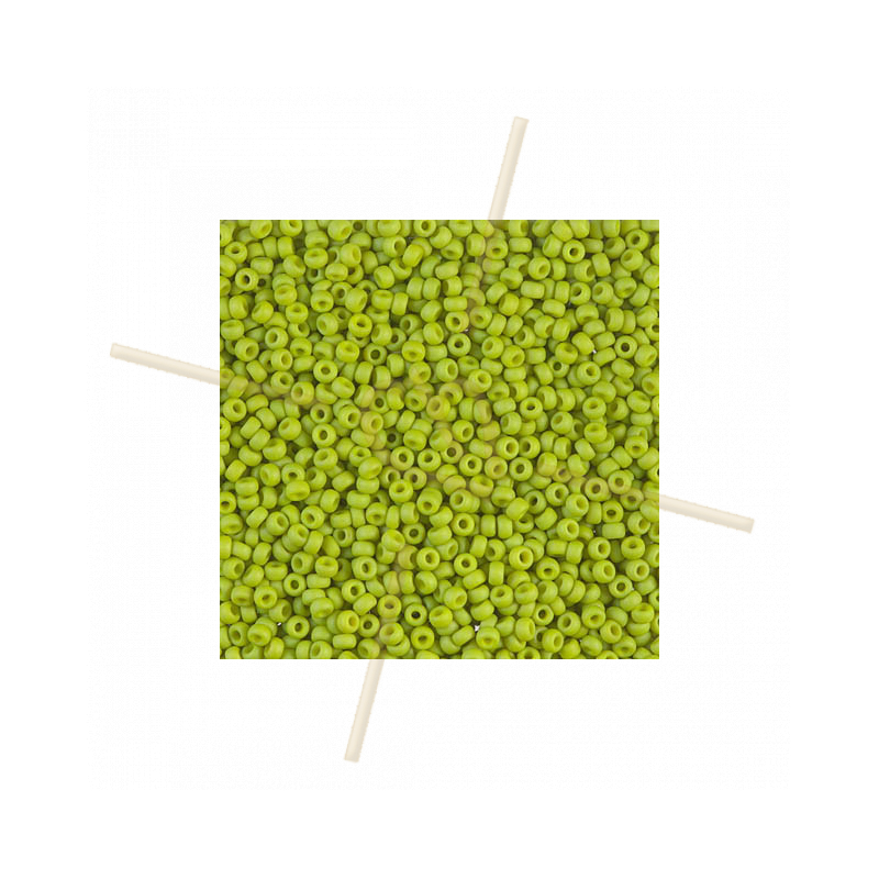 Rocaille 11/0 Miyuki Lime Opaque Matte 92316 Rocaille 11/0 Miyuki Lime Opaque Matte 92316