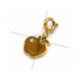 Charms acier inoxydable Gold Plated avec attache Pommes