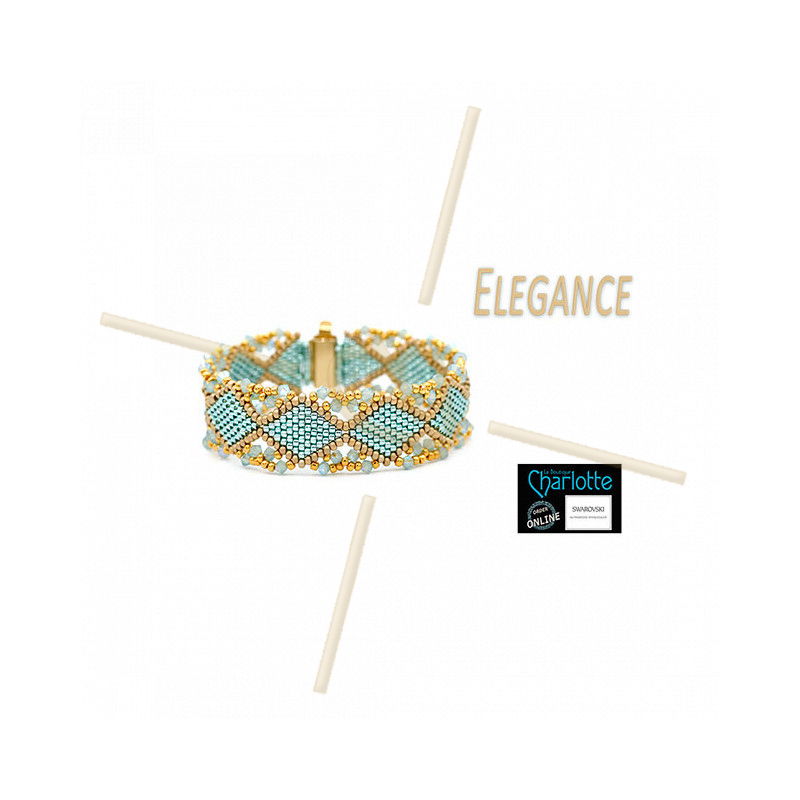 Kit Bracelet Elegance Turqoise Gold Kit Bracelet Elegance Turqoise Gold