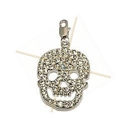 pendant "skull" with strass
