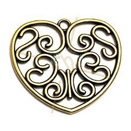 pendant heart deco 35mm