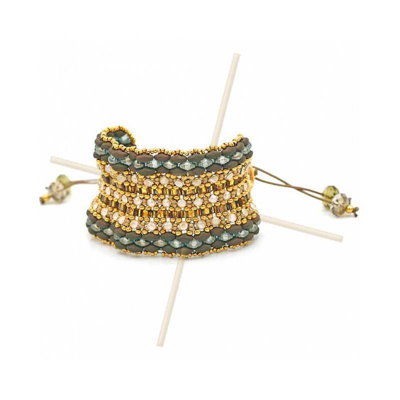 Kit armband Mirthe Bronze Groen Kit armband Mirthe Bronze Groen