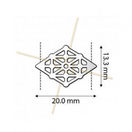 Cymbal Connector  - CLIMA -gemduo connector - Intercallaire Rhodium plated
