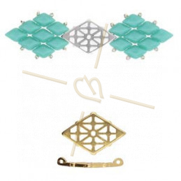 Cymbal Connector  - CLIMA -gemduo connector - Intercallaire Rose Gold