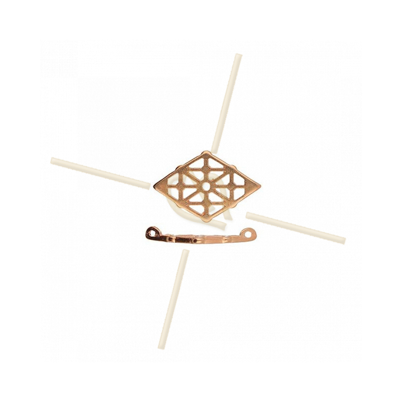 Cymbal Connector  - CLIMA -gemduo connector - Spacer Rose gold