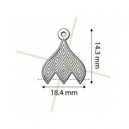 Cymbal Connector  - TOURLOS -gemduo connector - Embout Rhodium plated