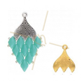 Cymbal Connector  - TOURLOS -gemduo connector - Eindstuk Rhodium plated