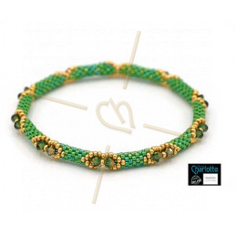 Bangle Bracelet Green Ab