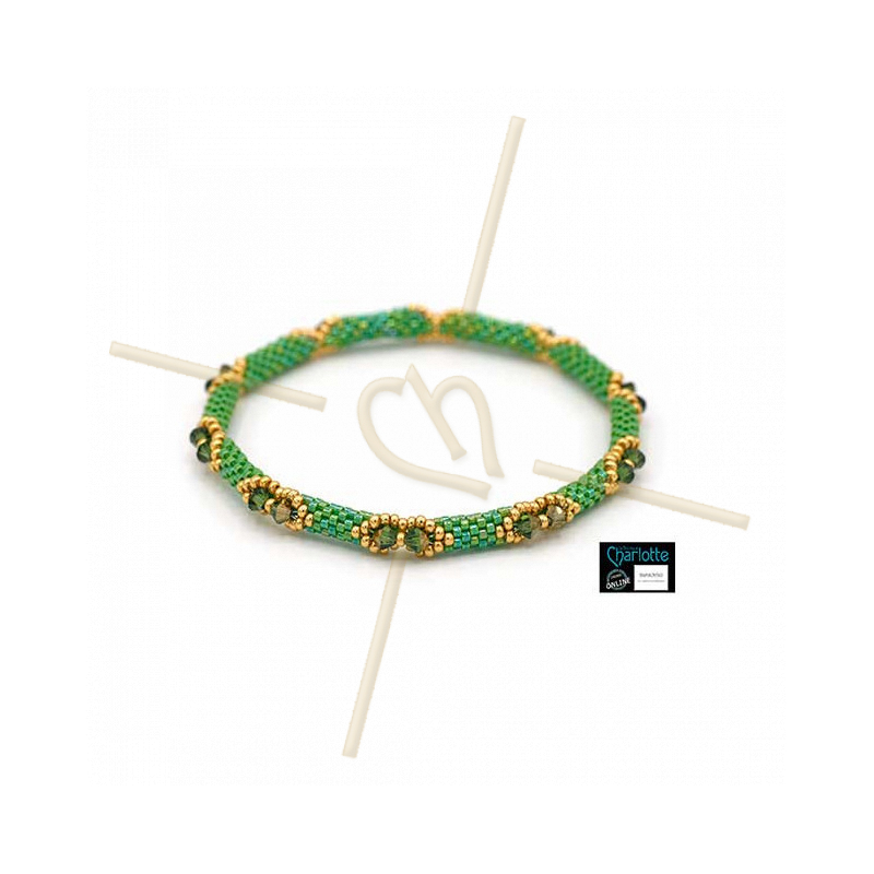 Bangle Bracelet Green Ab