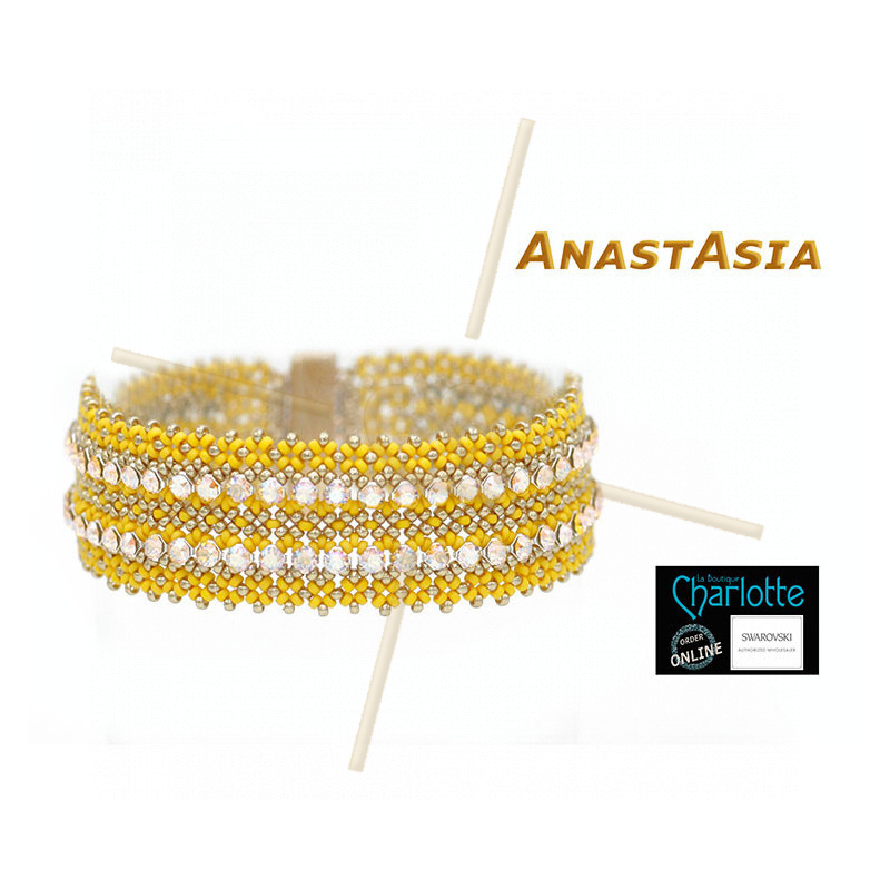 Kit armband Anastasia Geel okker