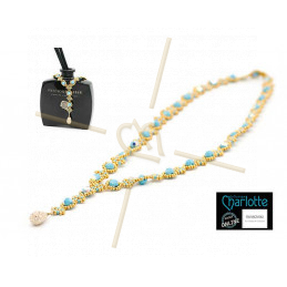 Kit Halsketting Julia Turquoise Goud