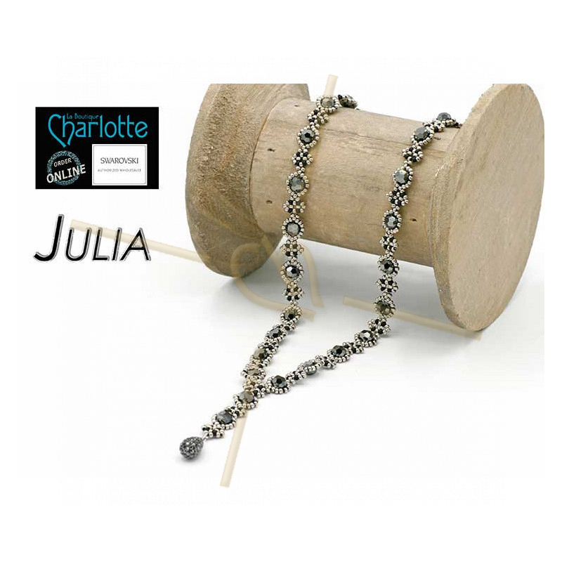kit Necklace Julia Black Silver kit Necklace Julia Black Silver