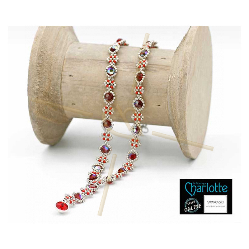 kit Necklace Julia Red Silver kit Necklace Julia Red Silver