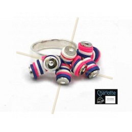 Heishi Rings 6mm Salmon String 40cm.