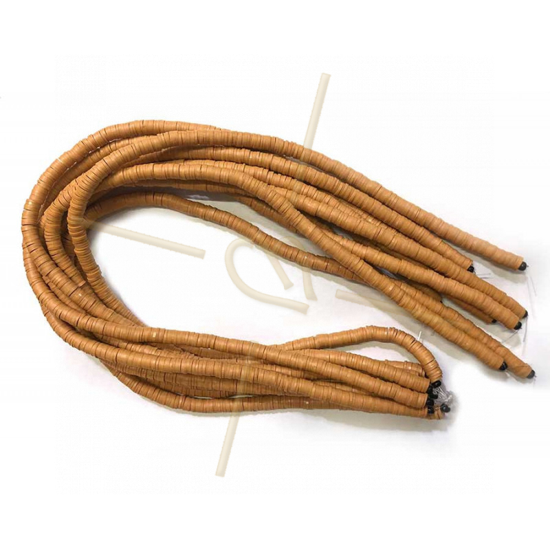 Heishi Rings 6mm Brown String 40cm.