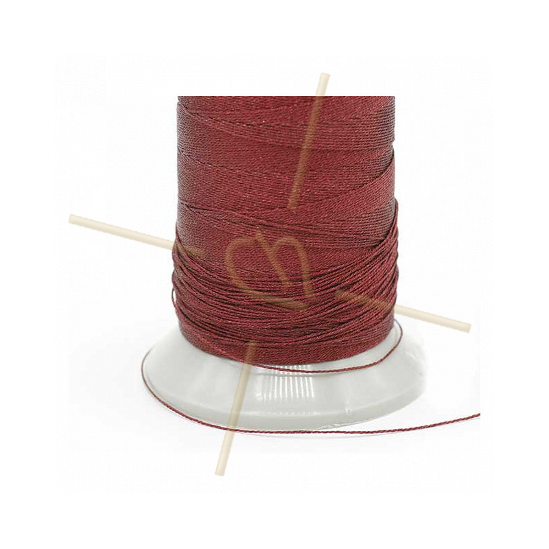 Thread Poly Metallic 0.8mm Bordeaux Metallic