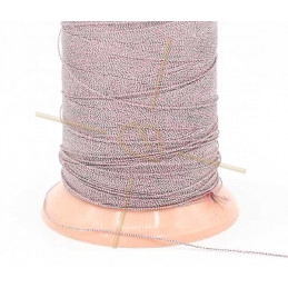 Thread Poly Metallic 0.8mm Pink Silver Metallic