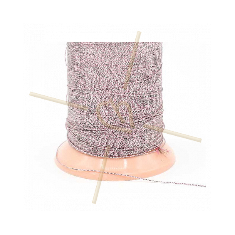 Thread Poly Metallic 0.8mm Pink Silver Metallic