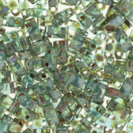Half Tila Miyuki 5*2mm Olivine Transparent Picasso 4506