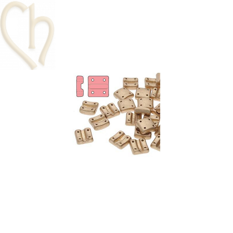Fixer Bead Horizontal holes Crystal Bronze Pale Gold Fixer Bead Horizontal holes Crystal Bronze Pale Gold