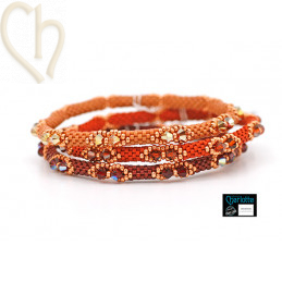 Trio Kits Bangle Bracelets 3 colors Red Passion