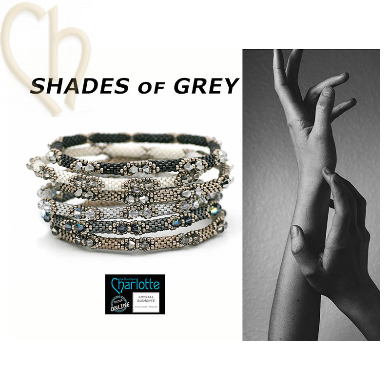 Kit Bangle Bracelet Shades of Grey