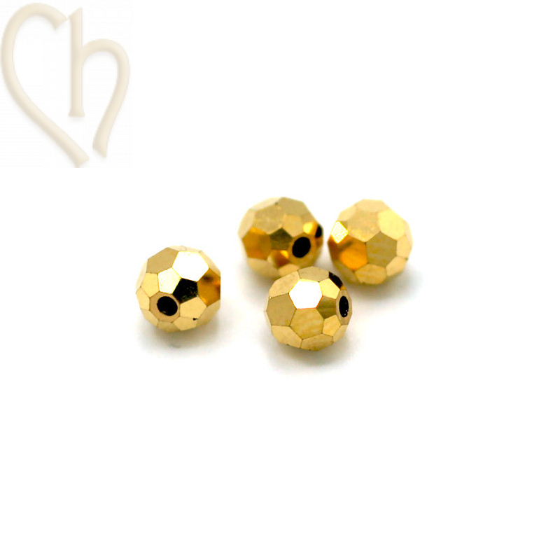 Preciosa Crystal Round Bead 4mm Aurum