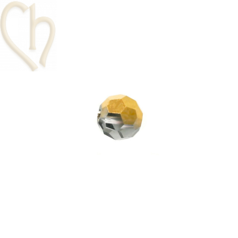 Preciosa Crystal Round Bead 4mm Aurum Half