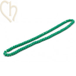 Ronde aplatie facettées 6*4mm couleur Turquoise