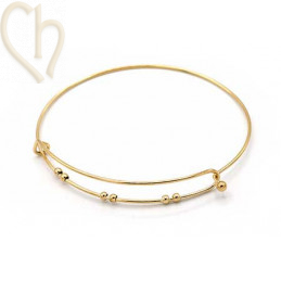 Bracelet Steel Charm's style Gold Plated