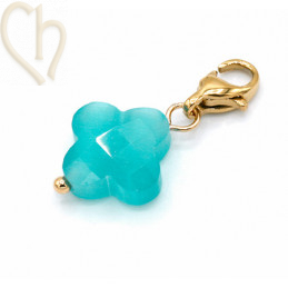 Charms clover4 AZORE with steel clasp Gold Plated