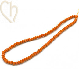 Ronde aplatie facettées 6*4mm couleur Occre