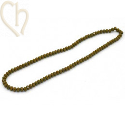 Ronde aplatie facettées 6*4mm couleur Khaki