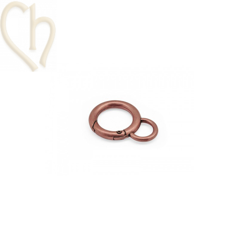 Clasp keyring clip 42x30x5mm  Rose Gold Vintage