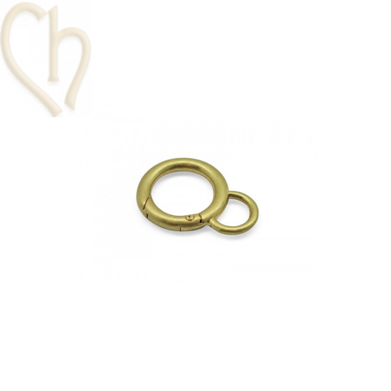 Clasp keyring clip 42x30x5mm Gold Vintage