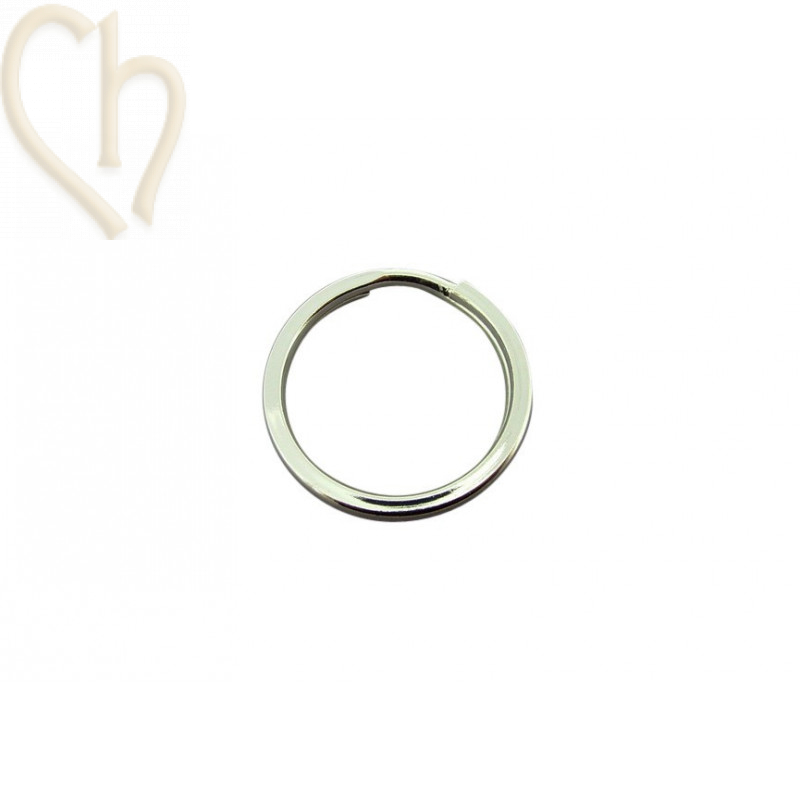 dubbele ring plat staal 28 mm voor sleutelhanger