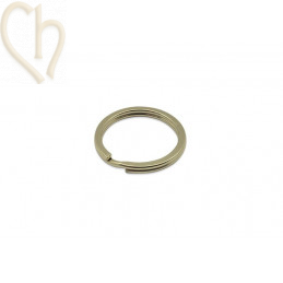 Double anneau plat acier 28mm pour porte clé