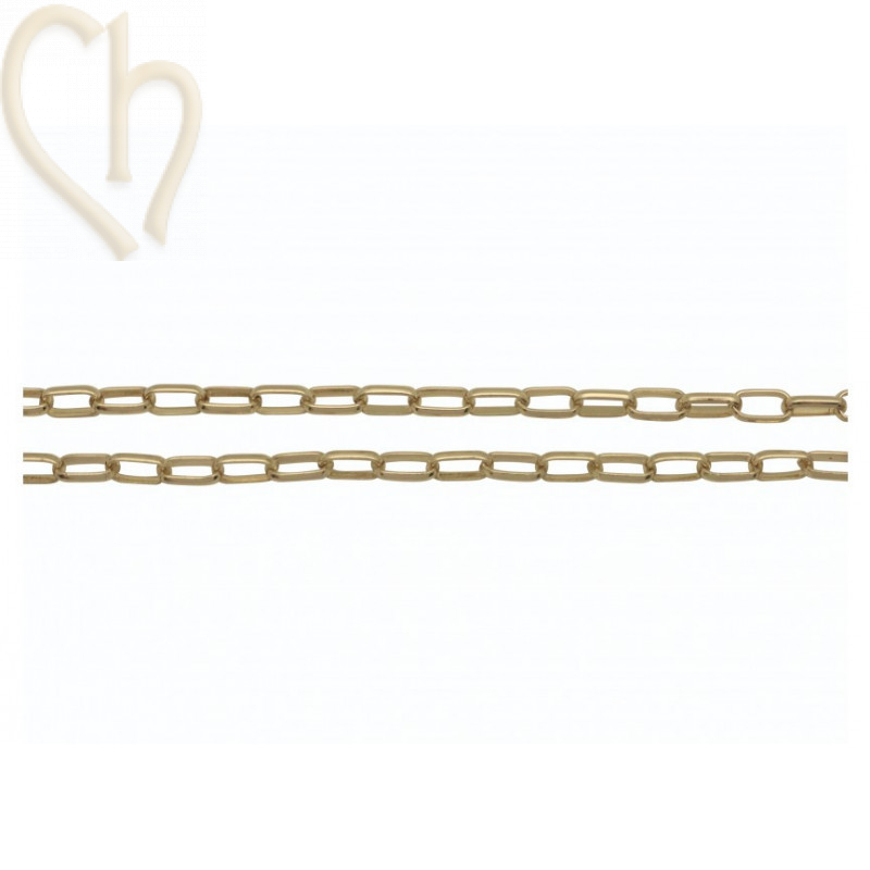 Chain oval 8.5x5x1.6mm rhodium / gold plated