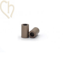 Perle cylindré aluminium anodize 6mm bronze