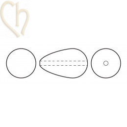 Austrian Crystal Nacré Pear 15*8mm Light Blue